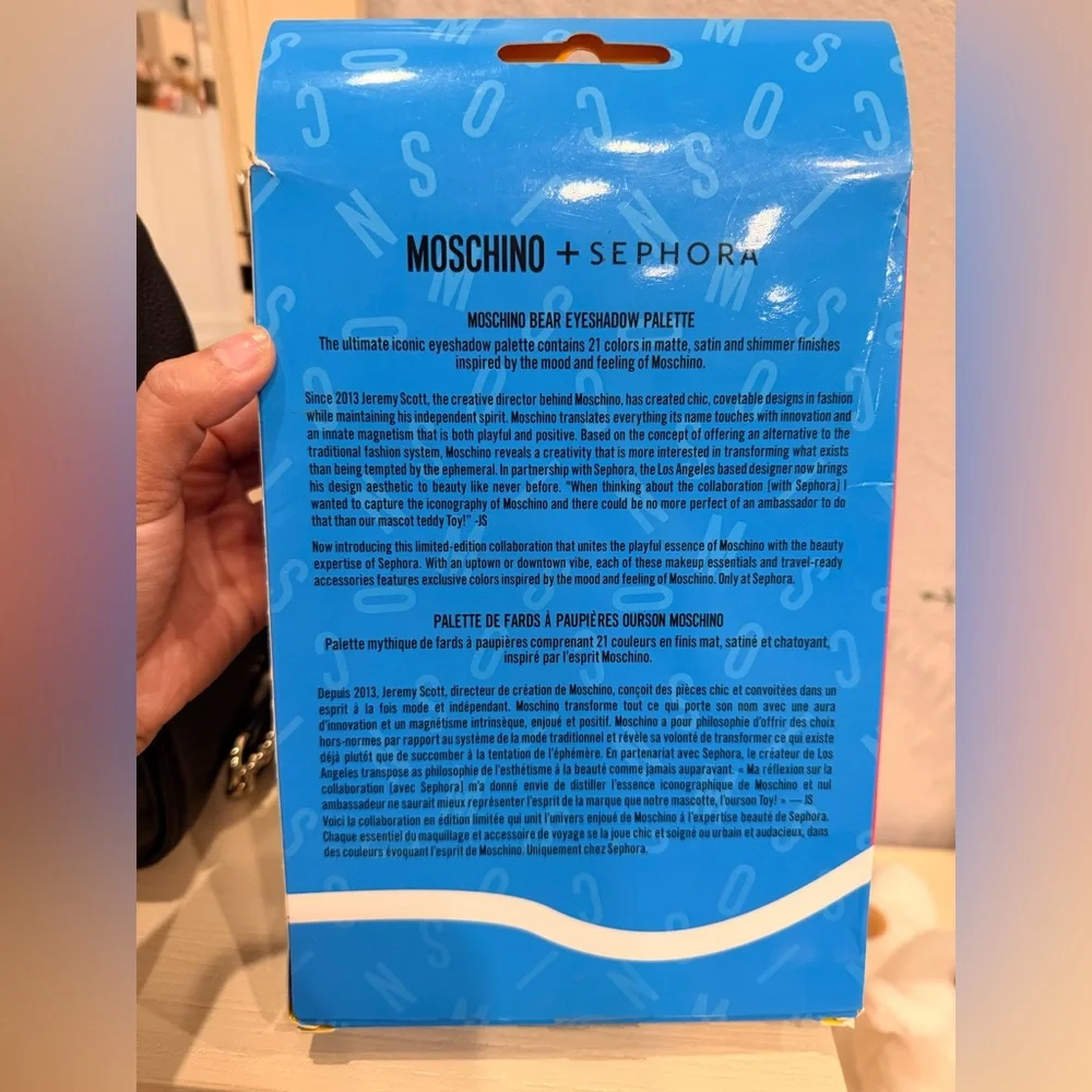 Love Moschino backpack and Eyeshadow Palette
